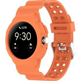 Resim Sones Google Pixel Watch Entegre Tamamen Kapalı Silikon Saat Kordonu 