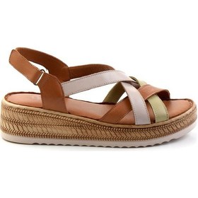 Resim Taba Çok Renkli Leather Kadın Sandalet K05552000803 Çok Renkli 