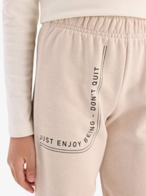 Resim DeFacto Baskılı Beli Paçası Lastikli Jogger Eşofman Altı Kız Çocuk D7012A824WN 