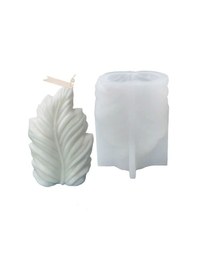 Resim Silikon Mum 3d Geometrik Büyük Boy Yaprak Sabun Beton Ve Taş Tozu Kalıbı 
