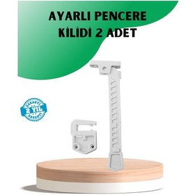 Resim Depomıx Pencere Güvenlik Kilidi Açılma Sınırlayıcı Aparat 2 Adet Kopya 