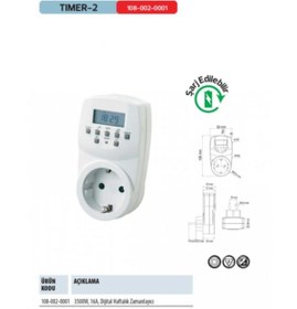 Resim Horoz Dijital Zaman Saati Timer 20 Programlı 
