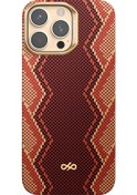 Resim İphone Uyumlu 16 Pro Max Kılıf M-safe Şarj Özellikli Raptic Aramid Skin Bionic Serisi Kapak Kırmızı 