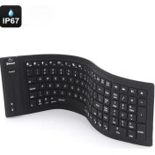 Resim Sones Ja-11 108 Tuşlu Katlanabilir Silikon Bluetooth Klavye 