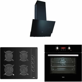 Resim TEKA Siyah Cam Ankastre Set (3' Lü Set) 