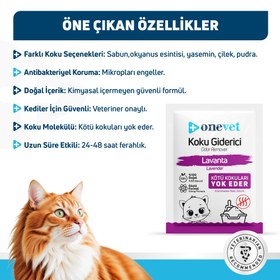 Resim OneVet Kedi Koku Giderici Lavanta Koku 25 Gr. 15 Adet - 15 X 25 Gr 