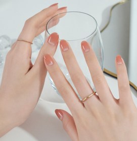 Resim Gelato Factory - Solar Cured Gel Nail #NB*002 Dry Rose Syrup * Jel Oje Bantı Takma Tırnak 26'lı EL için 