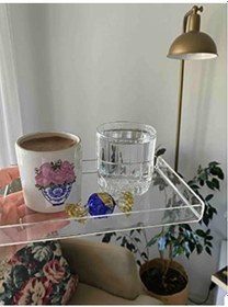 Resim Fın170 Blue Blanc Pembe Gül Espresso, Double Türk Kahvesi Fincanı Kulpsuz Bardak Açık Gri 