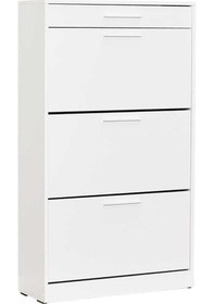 Resim Flat Duo 3 Katlı Çekmeceli Ayakkabılık Mat Lake Beyaz 75x128x29 Cm Gxyxd 