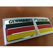 Resim Oto Sticker 2 Adet Germany Alman Bayrağı Logo Amblem Sticker 2d 6x4cm 