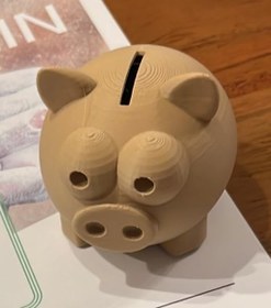 Resim Çocuklar İçin Eğlenceli Kumbara – Para Biriktirme ve Tasarruf Alışkanlığı - Piggy bank (gri) 