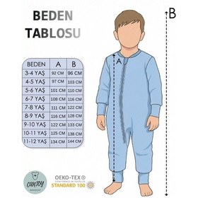 Resim Cantoy Müslin Erkek Çocuk Uyku Tulumu 2 Katlı 0.5 Tog - Pamuk Nefes Alabilen Kumaş 3-11 Yaş Bej 