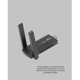 Resim Erdo Ticaret 1200 Mbps Dual Band Wifi Adaptör - 5.8g & 2.4g Çift Antenli 