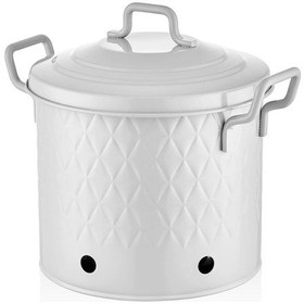 Resim The Mia Prizma Patates & Soğan Kabı Beyaz 30x30x30 Cm Pzm0008 