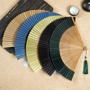 Resim El Yapımı Bambu Vintage Çin Katlanır Yelpaze - Detaylı Oyma Tasarım, Düğünler, Tatiller ve Ev Dekorasyonu için Çok Renkli Seçenekler - Şık Hediye & Dekoratif Aksesuar 