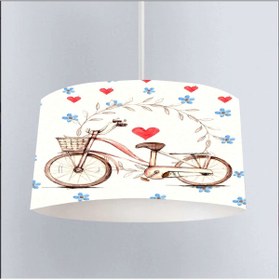 Resim EVSEHOMES Çiçekler Içinde Bisiklet Çocuk Avizesi Ea951 