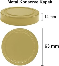 Resim Afracam 326 ml Kavanoz Metal Derin Kapaklı 326 Cc Şeffaf Reçel, Marmelat Cam Kavanoz Deep 2 Adet 