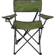 Resim Uniqamping Eco Ergonomik Katlanır Kamp Sandalyesi Haki-Siyah 