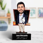 Resim Erkek Öğretmenler İçin Karikatürlü Biblo 