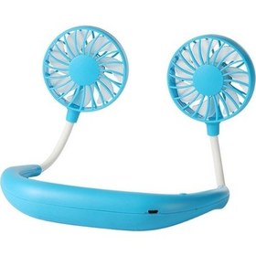 Resim Taşınabilir Mini Usb Şarj Edilebilir Boyun Fanı 3 Hızlı L8jouj Mavi 