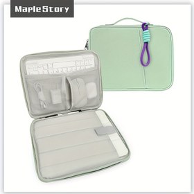 Resim MapleStory Yeşil & Siyah Tablet Kılıfı Klavye Cebi ile, 22.86-27.94 cm Koruyucu Torba iPad ve Aksesuarlar için, Dayanıklı Polyester Saklama Çantası Fermuarlı Kapama ve Taşıma Kayışı ile, Tablet Taşıma Kılıfı 