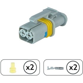 Resim Sinyal Soketi Gri 2 Pin Kablosuz 