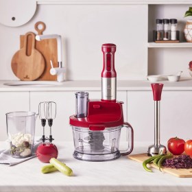 Resim Karaca Mastermaid Prosteel 2000W Mutfak Robotu Kırmızı 