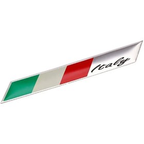 Resim Italya Bayrağı Çubuk Tasarımlı Alüminyum Sticker Etiket 