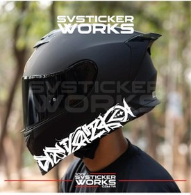 Resim Tribal Desen Dekor Kask Sticker Tüm Kasklar Uyumlu Tek Yön 1 Adet Beyaz 