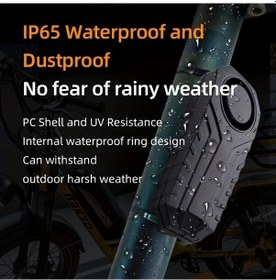 Resim Ynf Siyah Hırsızlık Karşıtı 113db Akıllı Kablosuz Bisiklet Sireni Uzaktan Kumanda 6 Ay Pil Ömrü Evrensel 