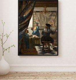 Resim Johannes Vermeer - Resim Sanatı Fine Art Baskı - Hahnemühle Matt Fibre / 21x30 / Eseri Baskı Ölçüsüne Tam Oturt (Beyaz kenar olmasın / Eserden kırpılır) 