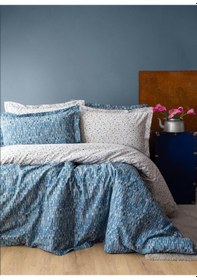 Resim Apricitas Leros Indıgo Nevresim Takımı Tek Kişilik Mavi 