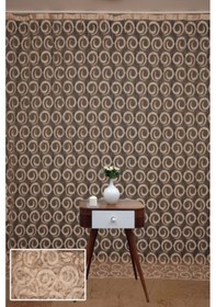 Resim Vakko Model Vizon Renk İp Perde Hazır Düğmeleri Dikilmiş İp Perde 300 270 Cm Vizon 