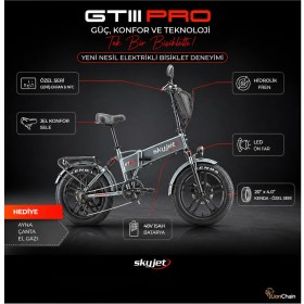 Resim Skyjet Gtııı Pro 1000W Elektrikli Bisiklet Ayna Çanta ve El Gazı Hediyeli 