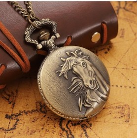 Resim Periboia At Büstü Köstekli Saat Model 2 