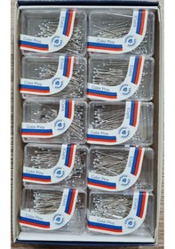Resim Melodi Scarf Kadın Tesettür Ve Çok Amaçlı Toplu İğne Gümüş 50 Adet Gümüş Gri 