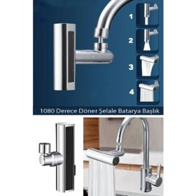 Resim MCM Group Krom Tasarruflu Şelale Musluk Başlığı 4 Modlu, Ayarlanabilir, Su Tasarrufu Sağlayan Pratik Başlık ( Lisinya ) 