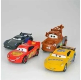 Resim Şimşek Mcqueen Cars Mater Jackson Storm Cruz Ramirez Oyuncak Arabalar Metal 4'lü Set 