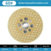 Resim Reedark Mermer Ve Mermer Taşları İçin El Fırçasıyla Kullanıma Uygun Elmaslı Çift Yönlü Testere Ve Zımpara Diski 10 Cm, Orta Kuru 60 
