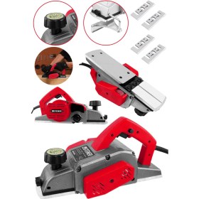 Resim Steiner Alman 4200 W Bakır Sargı Metal Şanzıman Motor Korumalı Çift Bıçaklı Planya Rende Makinesi + 4 Bıçak 