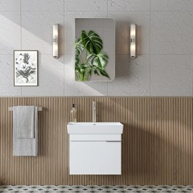 Resim Lavabolu Banyo Dolabı 2li Set - Likya - 60 CM / Külgri 