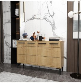 Resim Zerkaconcept Marden Konsol Tv Sehpası Tv Ünitesi Meşe 