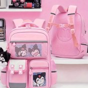 Resim A Lightweight Backpack Featuring a Cute Sanrio Black Cat Theme, Equipped with Adjustable Shoulder Straps, Multiple Pockets, And Organizational Compartments - Its Compact Design Makes It Perfect for Daily Commutes And Organizing Items, As Well As for Travel. 