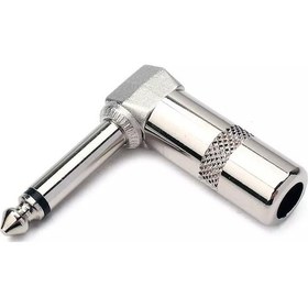 Resim Gitar Jack 6.3 Mm Mono L Tip Metal Jack 
