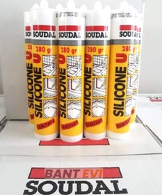 Resim Soudal Silikon Şeffaf 280gr Montaj Dolgu Yalıtım Silikonu 