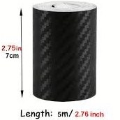 Resim Siyah Karbon Folyo Şerit 7 Cm X 5 Metre 