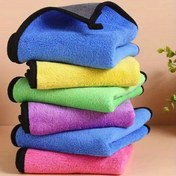 Resim 5'li Renkli Mercan Kadife Mikrofiber Temizlik Havluları - Kalın, Yumuşak ve Tüysüz Araba, Ev ve Dış Mekan Kullanımı İçin - Mavi, Sarı, Yeşil, Mor, Pembe, Araç Temizliği Temel Gereksinimleri | Peluş Temizlik Havluları | Dayanıklı Temizlik Bezleri 