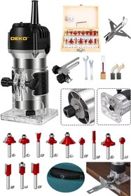 Resim özgürce Bakır Sargı System 3000W Devir Ayarlı Freze Makinesi ve Uç Seti 