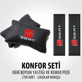 Resim NiCe Shop Seat Deri Yastık Kemer Konfor Seti 