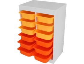 Resim Wood & Joy Çok Amaçlı Oyuncak Dolabı 12 Gözlü Oyuncak Saklama Dolabı 